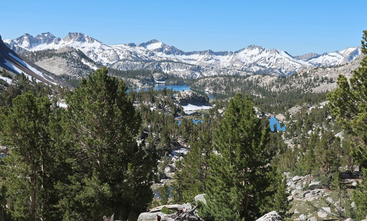 Lake Virginia and ponds from pass to Glennette valley