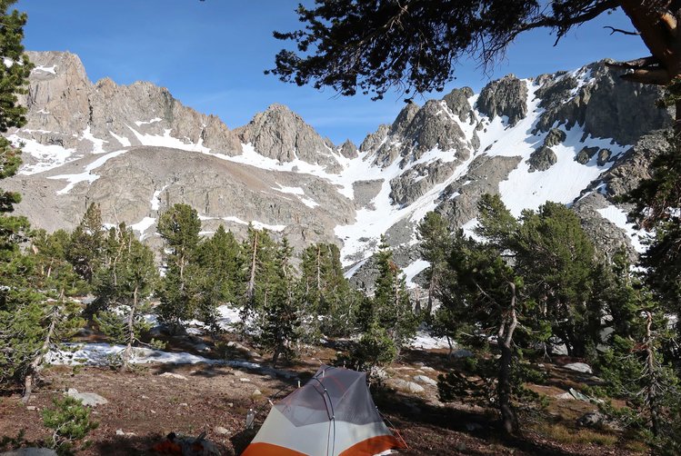 Campsite at Pika Lake on first day