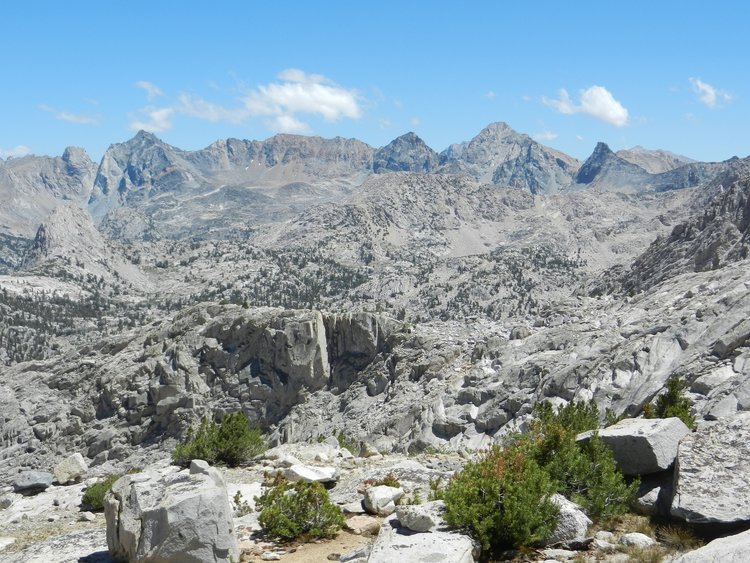 View from plateau with shallow lake