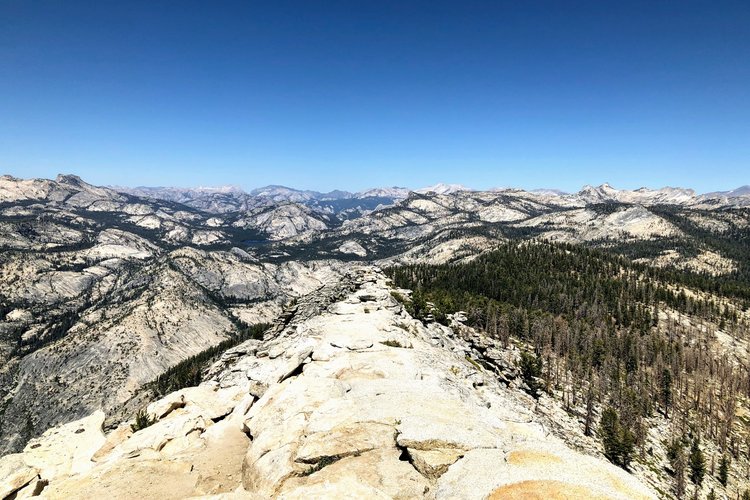 View north from Clouds Rest as we start our hike down.