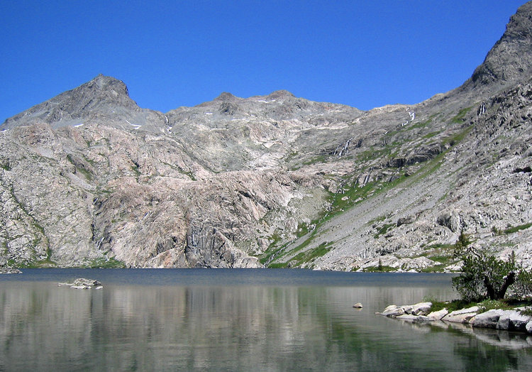 View of route down from outlet of Lake 10232