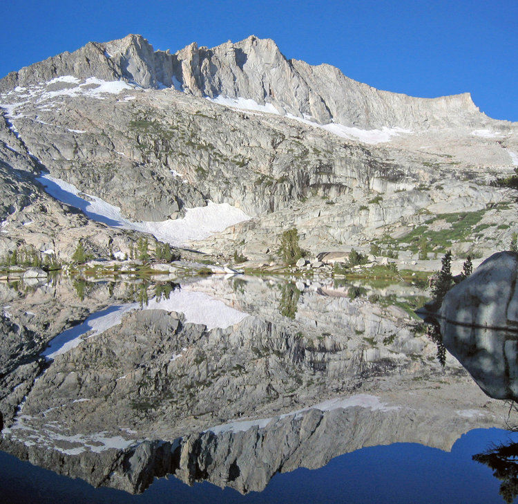 View from Camp at unnamed Lake east of Finger Pass