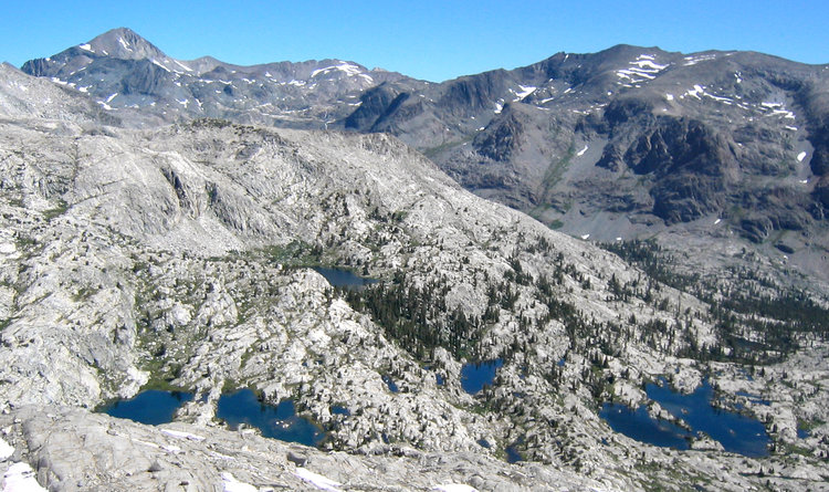 View north from Blue Canyon Pass, back to last camp