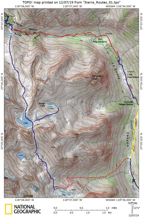 Routes I have done to Ladder Lake