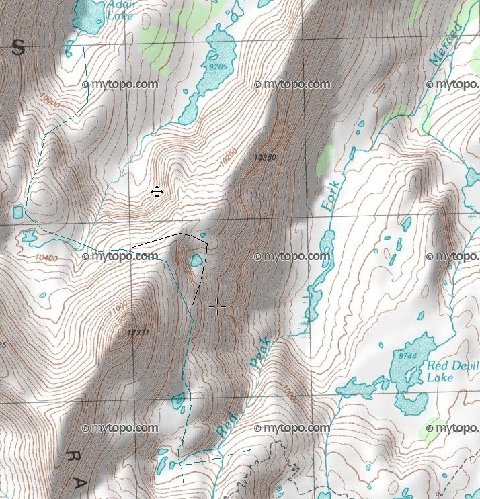 Map route to Adair Lake: