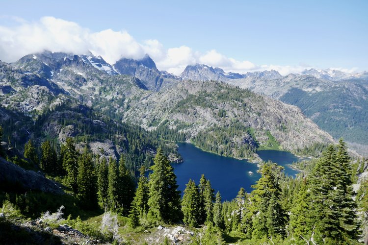 Spectacle Lake in the Alpine Lakes Wilderness.