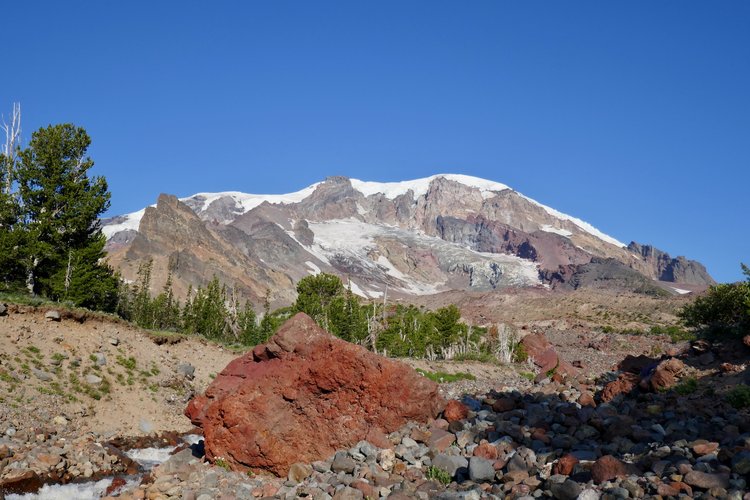 Mt Adams from the east among the Rusk Creek streams.