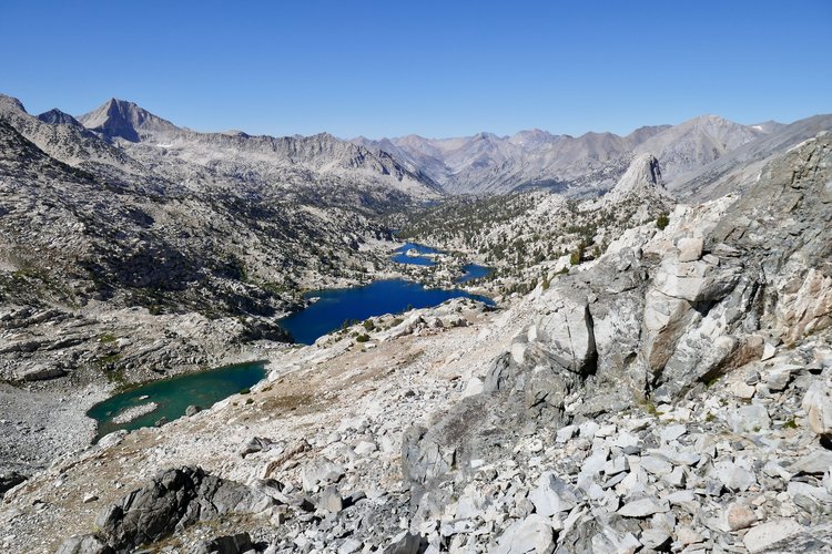Fin Dome &amp; Lake 3353 from Rae Col