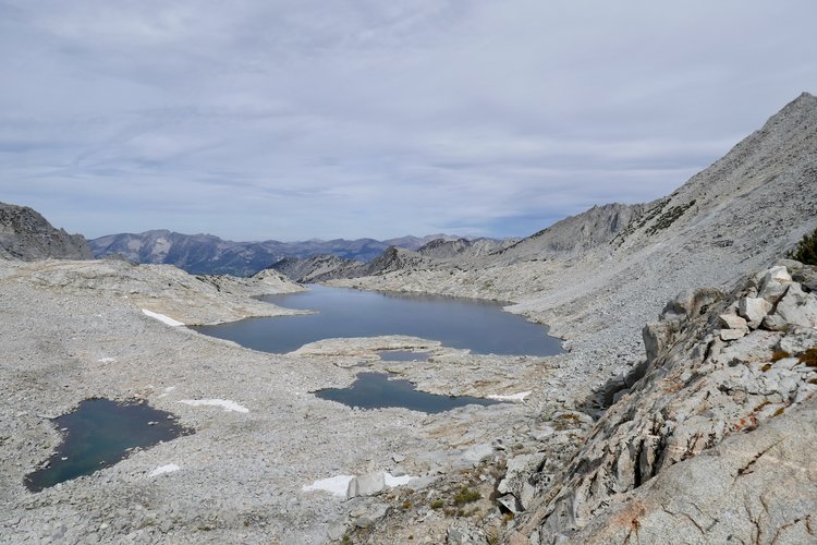 Upper Gardiner Lakes from 60 Lakes Col