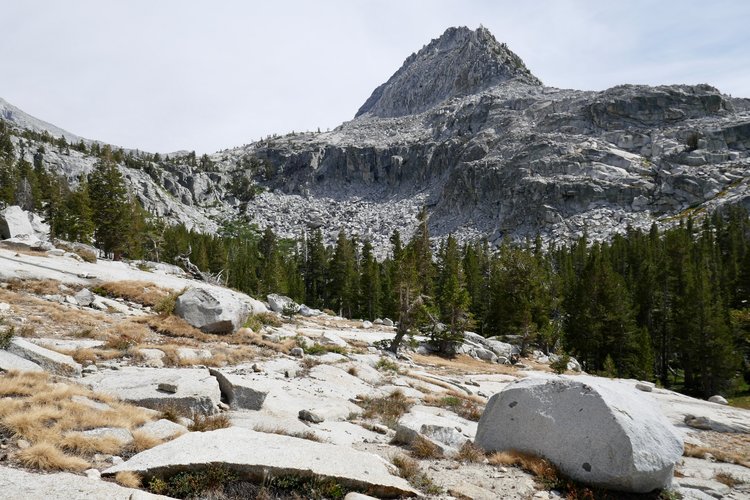 View up-basin of northwest ridge of Mt Gardiner