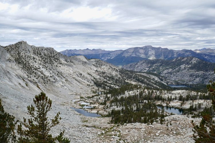 Gardiner Pass Basin from Gardiner Pass