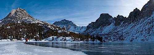Skating across Kearsarge Lake