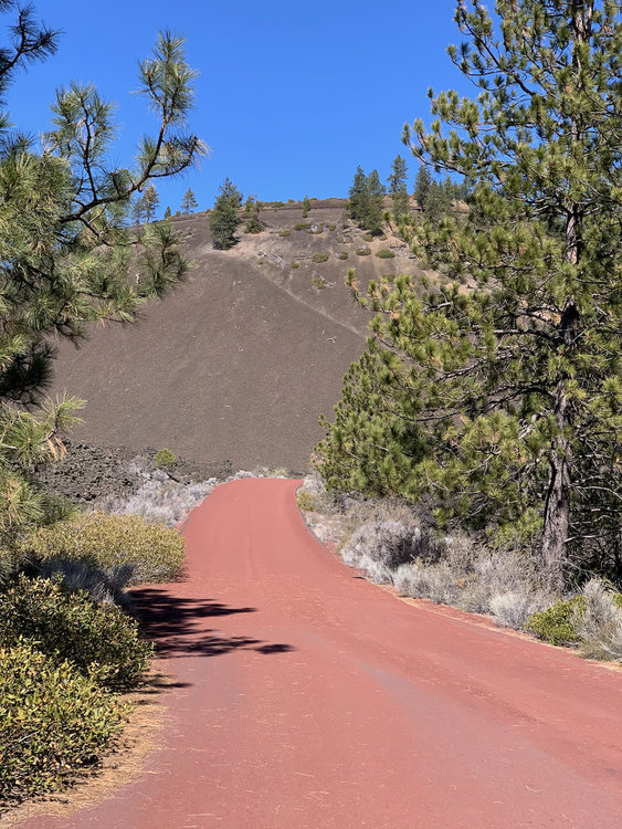 Follow the red cinder road!