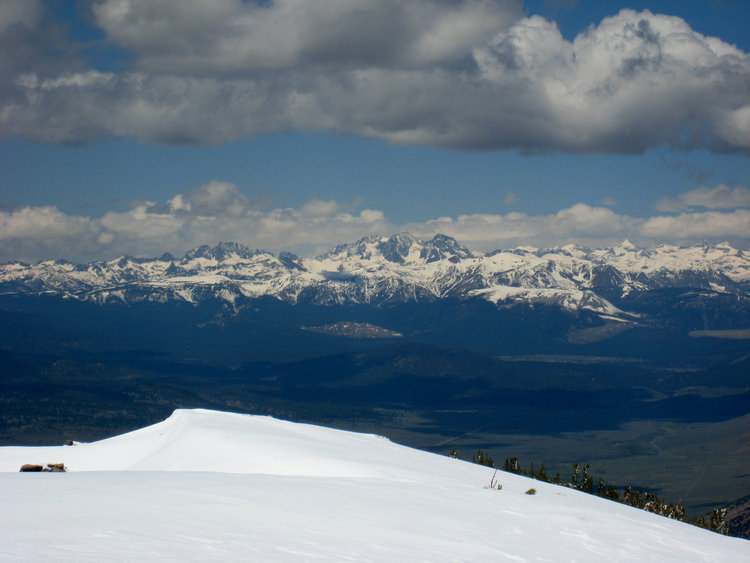 The Sierra from the top of Glass Mountain