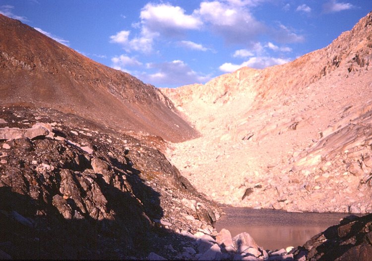 Triple Divide Pass from Glacier Lake