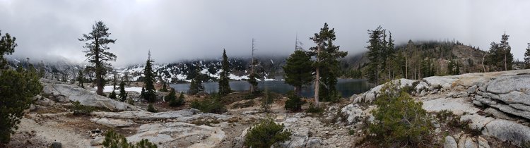 Morning view of Caribou Lake