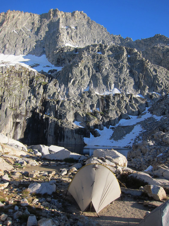 Campsite above Precipice Lake