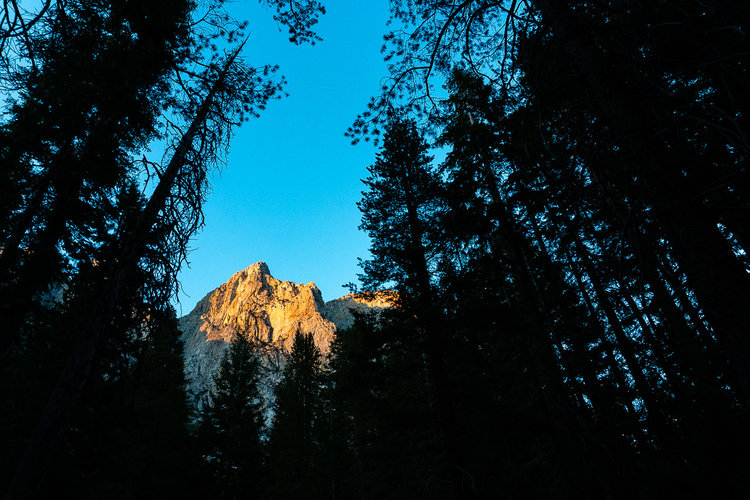 One of Mount Bago's spires from the horse camp at Junction Meadows.