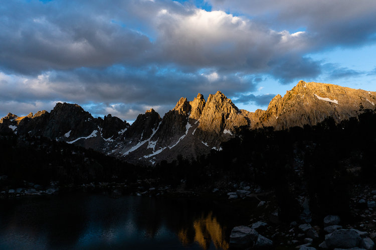 Amazing storm light on the Kearsarge Pinnacles.