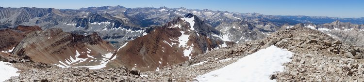 Southern panorama from Red Slate Mountain summit