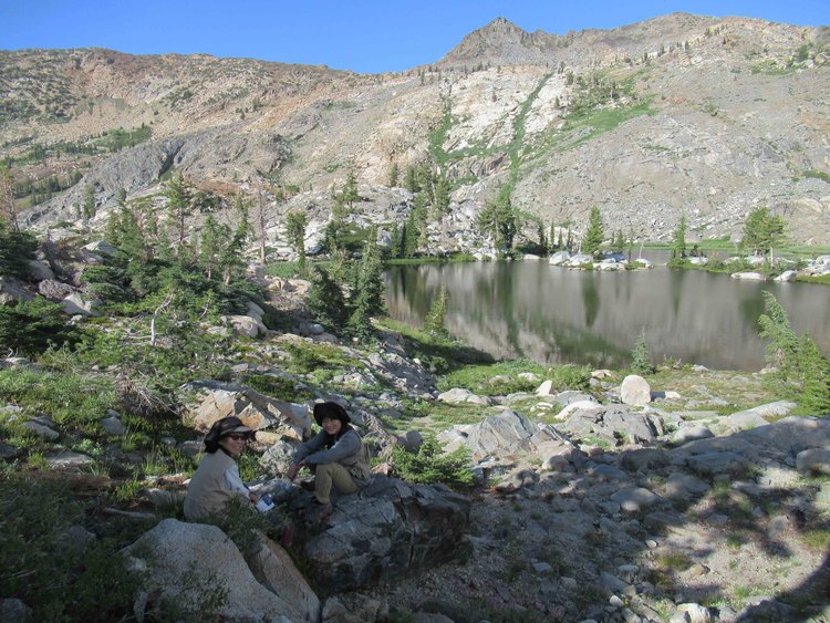 Our preferred snack place in the shade near camp overlooking Top Lake.