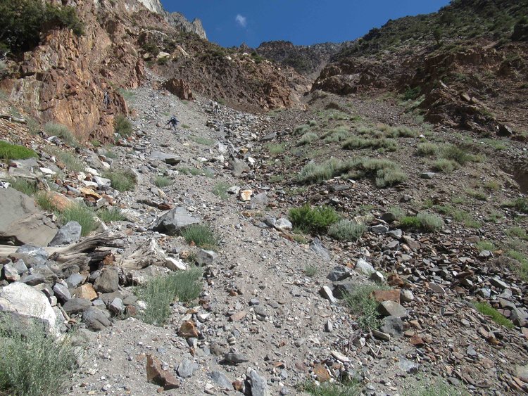 The 2nd washout required a fairly long and steep detour above the trail.