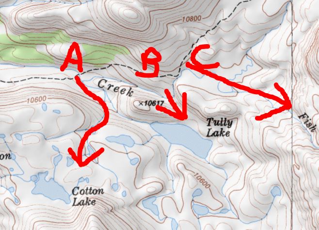 Which of the three routes up?
