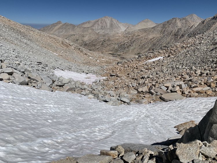 Once up the &quot;firm&quot; snow, I could enjoy the views. Feather Pass felt like a cakewalk after the snow. Also would have been good for a turn or two on the twin plans...