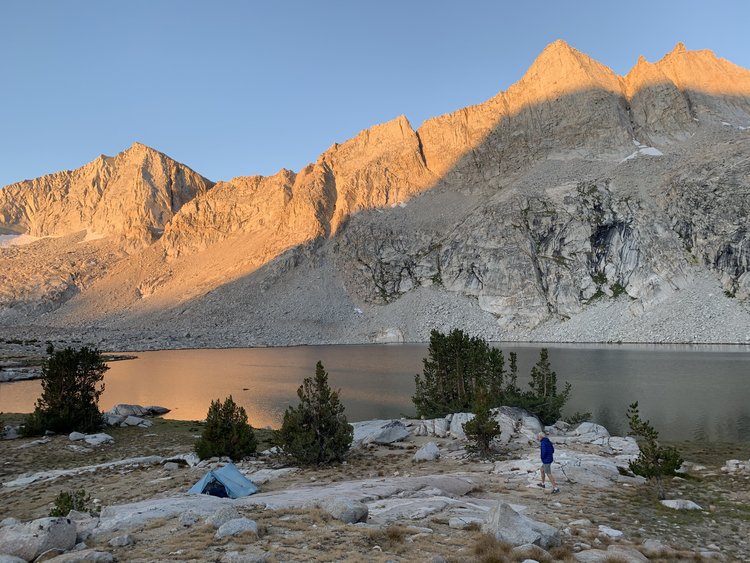 Morning alpenglow at Merriam.