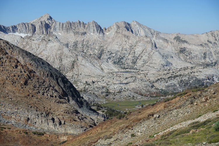 Looking at the &quot;Cotton Plateau&quot; from part way up the pass--Cotton Lake visible