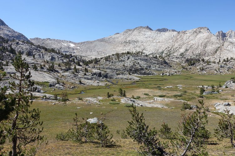 Meadow near Ska-T's camp and my route to Tully