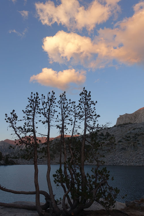 From camp at sunset