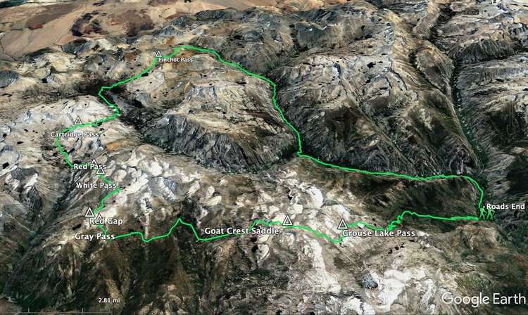 A sketch of my route (Google Earth)
