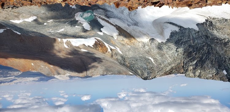 View of the glacial tarns.