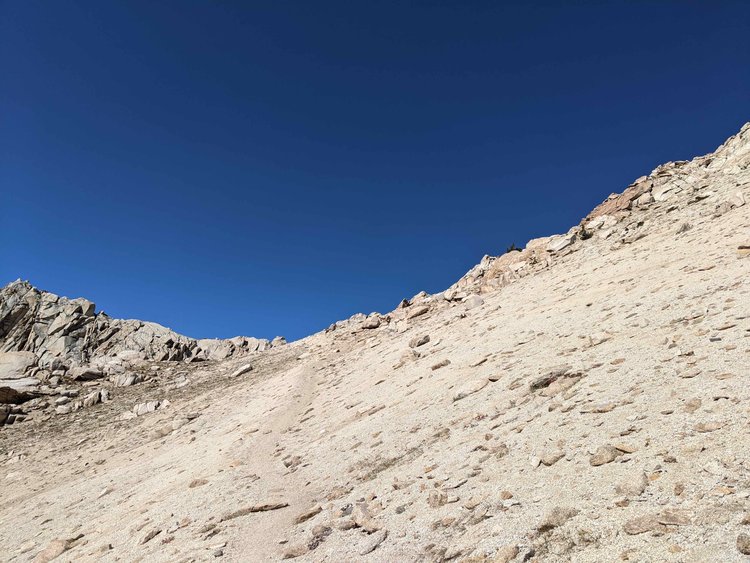 Heading up to Sawtooth Pass.