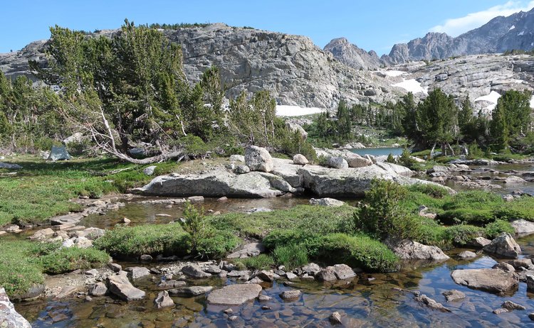 Camp at unnamed lake north of Lake Kagavah