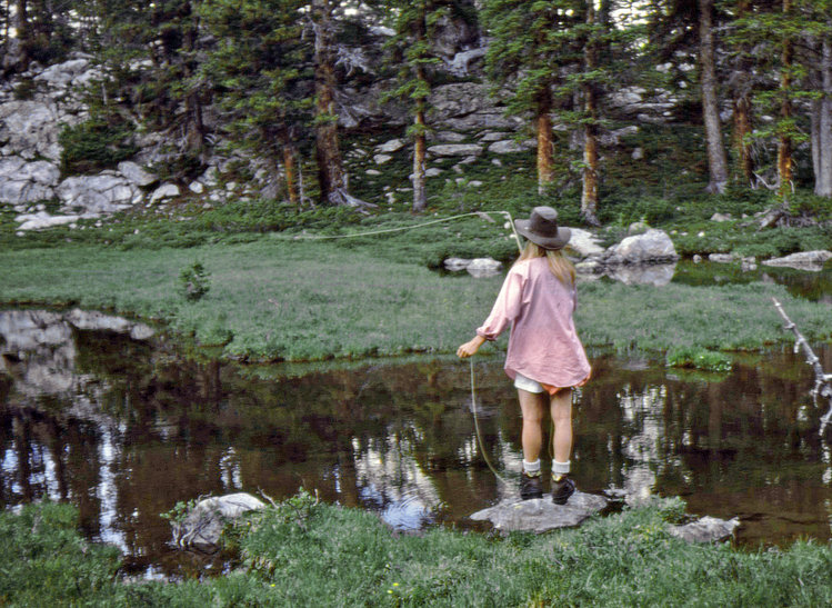 Me fishing on our day-hike