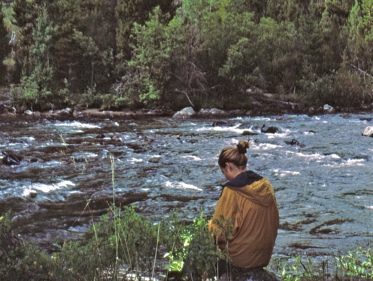 Reading next to the creek 8/19