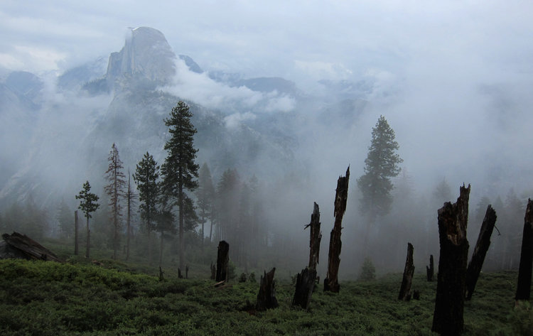 Stormy start from Glacier Point
