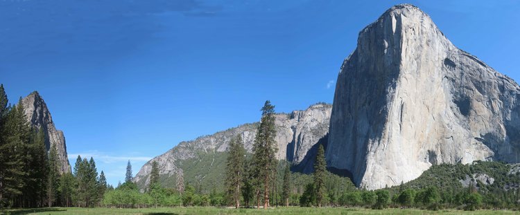View down-valley at El Cap Meadow