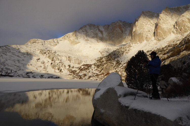 Frozen Ruby in the morning and the landscape photographer