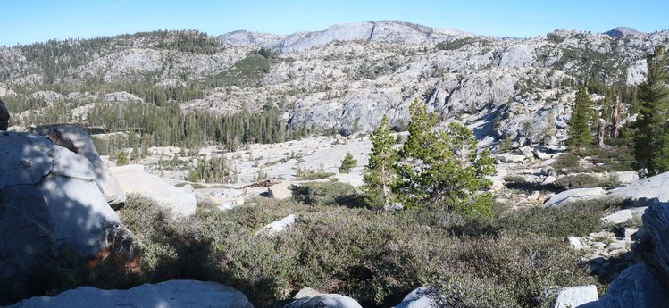 View north on way to Bearup Lake (Nance Peak on ridgeline)