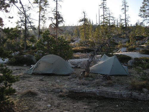 Camp at Flora Lake
