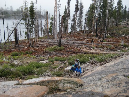 Climbing out of Kibbie Lake
