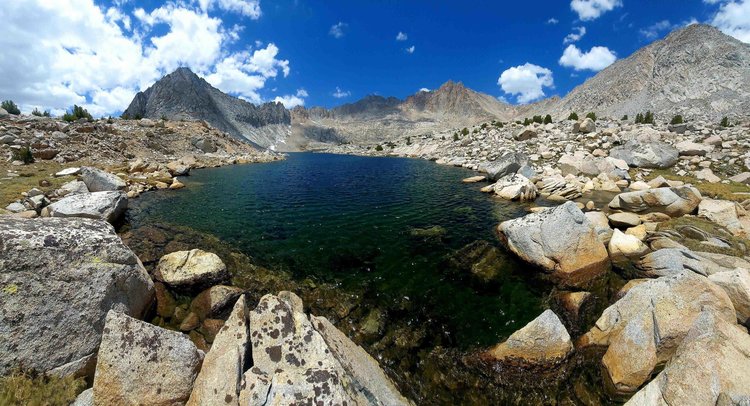 Looking up at Mount Jordan from Checkmark Lake
