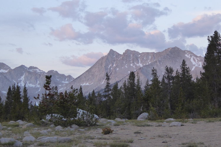Dawn's red glow from 1st Lake