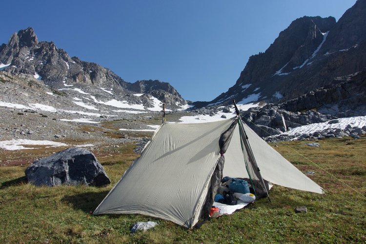 Camped below North Glacier Pass