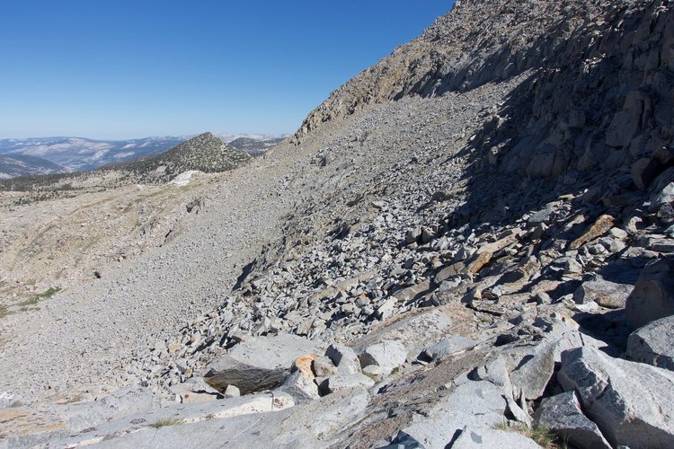 On Blue Lake Pass looking northwest