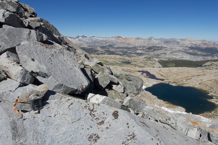 On Blue Lake Pass looking west at the Clark Range