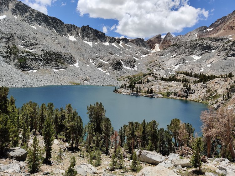 Big Mcgee lake. It was freezing!